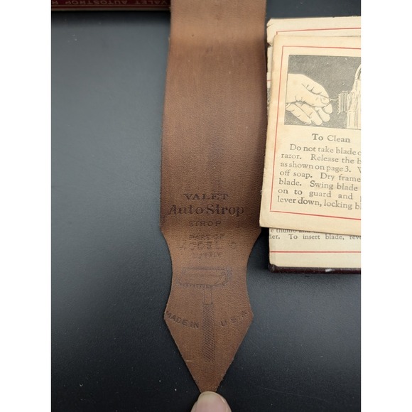 Vintage Valet AutoStrop Razor Set w/ Orig. Box & Strap - Picture 11 of 12
